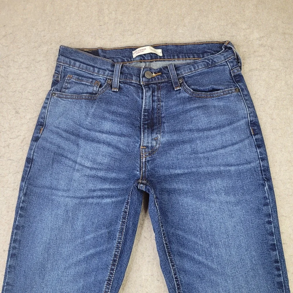 Levi Strauss Signature Jeans Men's 30x30 Athletic Fit Straight Leg‎ Blue Denim